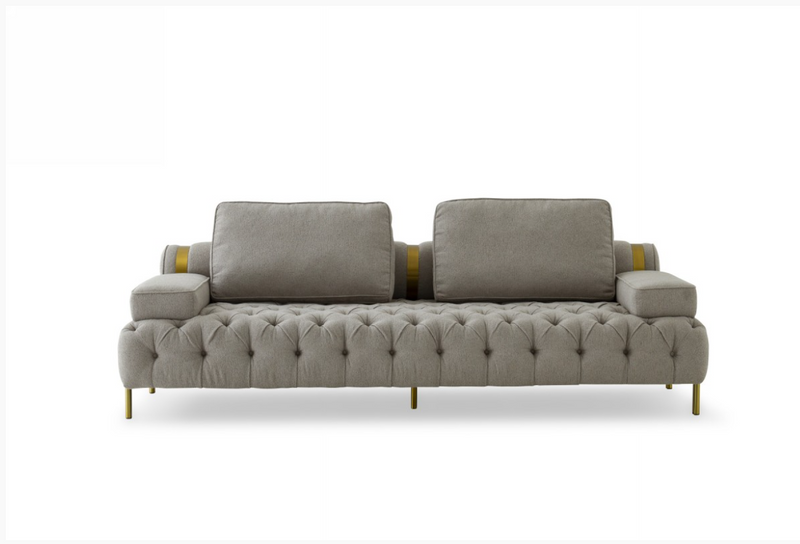Dina Glam Grey Fabric Sofa