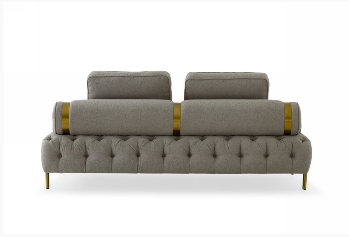 Dina Glam Grey Fabric Sofa