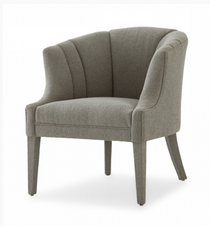 Dina Glam Grey Fabric Accent Chair