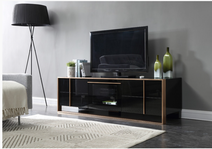 Elidi Modern Black & Rosegold TV Stand