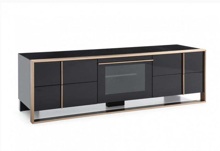 Elidi Modern Black & Rosegold TV Stand