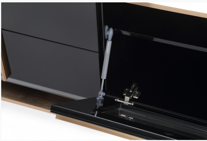 Elidi Modern Black & Rosegold TV Stand