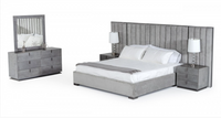 Arthur Modern Grey Fabric Bedroom Set