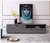 Arthur Modern Grey Crackle Lacquer TV Stand