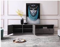 Arthur Modern Grey Crackle Lacquer TV Stand