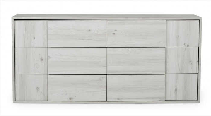 Asa Modern Matte White Washed Oak Dresser