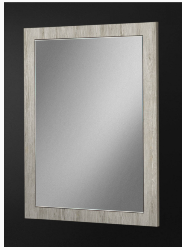 Asa Modern Matte White Washed Oak Mirror