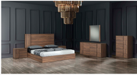 Asa Modern Matte Walnut Bedroom Set