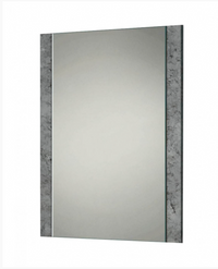 Azariah Modern Walnut & Stucco Mirror