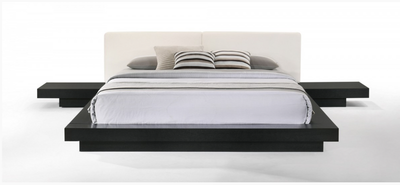 Bram Contemporary Black & White Bed