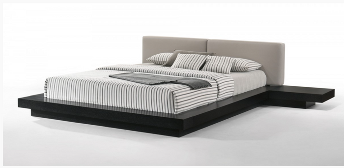 Bram Contemporary Black & Grey Bed