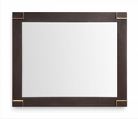 Eira Modern Smoked Ash & Gold Mirror