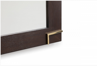 Eira Modern Smoked Ash & Gold Mirror