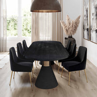 Tiam Black Rope Oval Dining Table - Luxury Living Collection