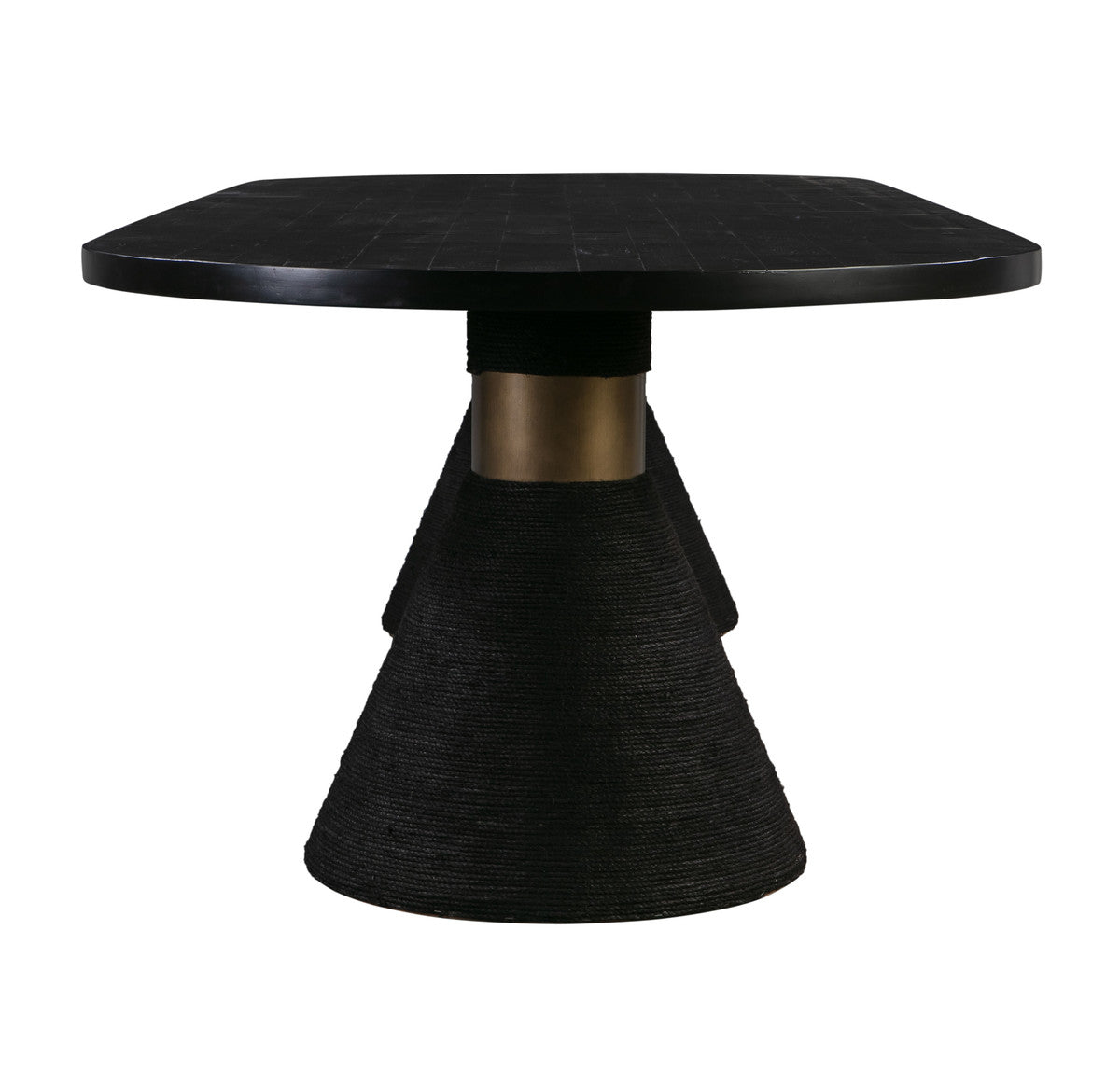 Tiam Black Rope Oval Dining Table - Luxury Living Collection