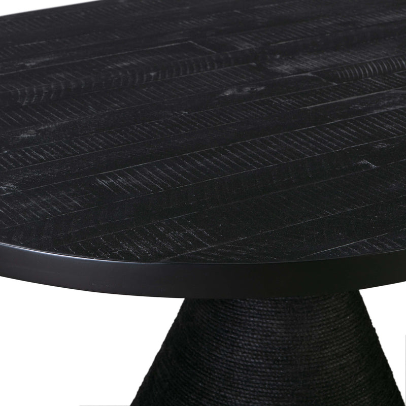 Tiam Black Rope Oval Dining Table - Luxury Living Collection