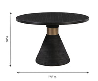 Tiam Black Rope Round Dining Table - Luxury Living Collection