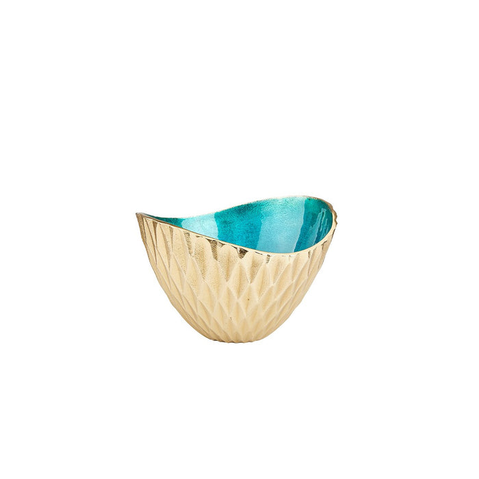 Kyleigh Large Turquoise Decorative Flower Bowl