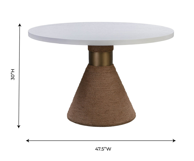 Tiam Natural Rope Round Dining Table - Luxury Living Collection