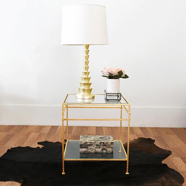 Tobias Gold Leaf Accent Table