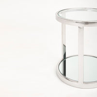 Bellagio Nesting Stainless Steel End Tables (Set of 2)