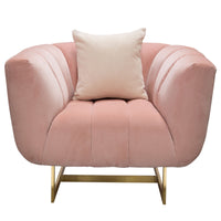 Ophelia Blush Pink Velvet Chair - Luxury Living Collection