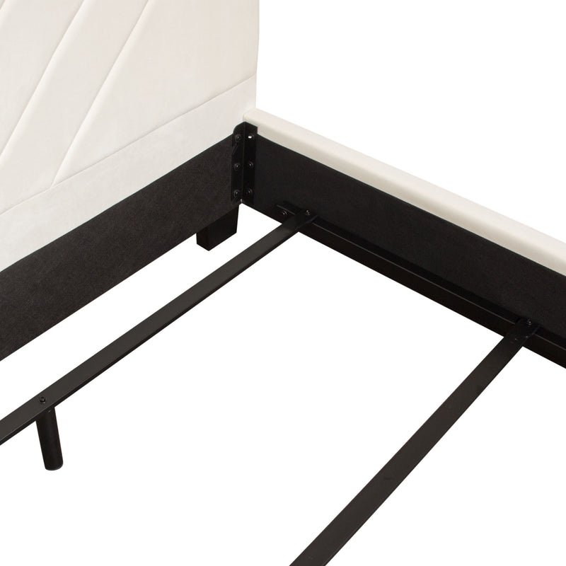 Zuzi Light Cream Velvet Bed