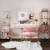 Oscar White Lacquer Desk - Luxury Living Collection