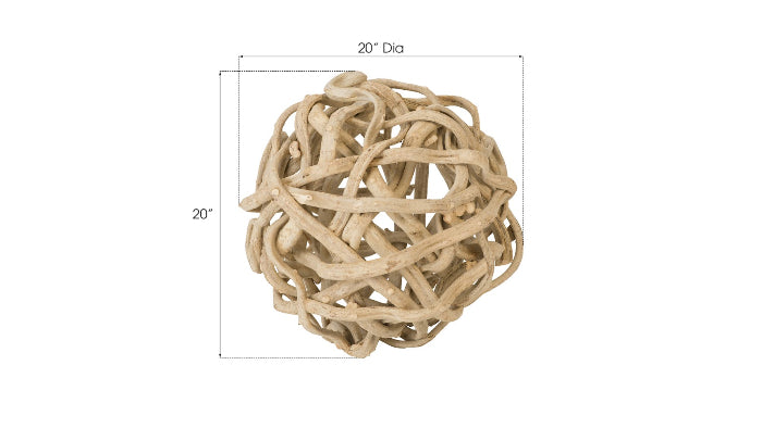 Tree Root 27" & 20" Ball Sculpture