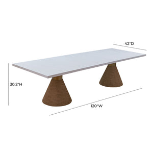 Tiam Natural Rope Rectangular Dining Table - Luxury Living Collection