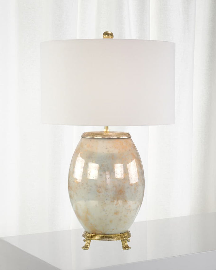 Maurelle Melded White and Brass Table Lamp - Luxury Living Collection