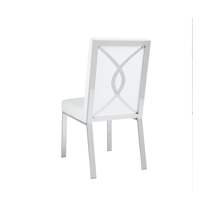 Amabilia White Leatherette Chair