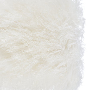 January White Sheep Fur Long Pillow - Luxury Living Collection