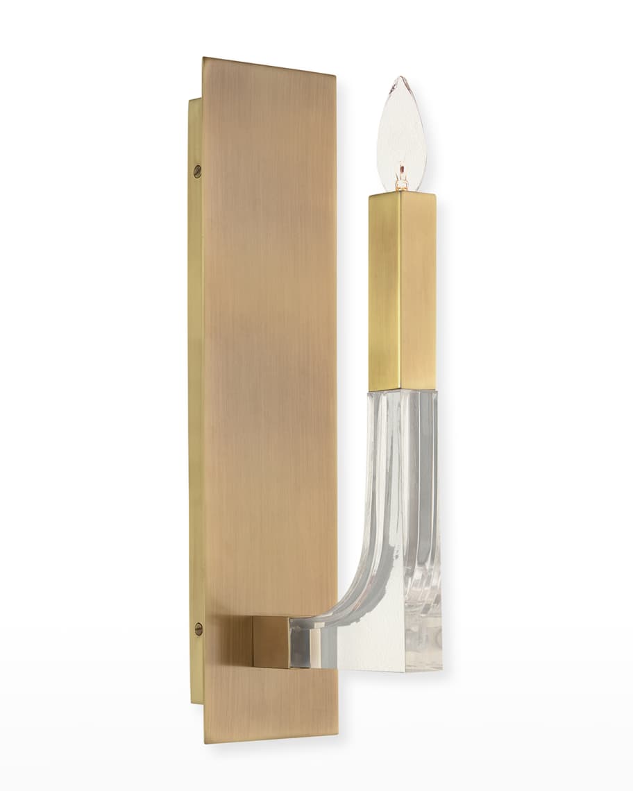 Hape Acrylic and Brass Single-Light Wall Sconce - Luxury Living Collection