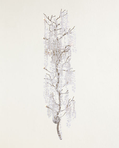 Willow Illuminated Clear Crystal Eight-Light Wall Sculpture - Luxury Living Collection