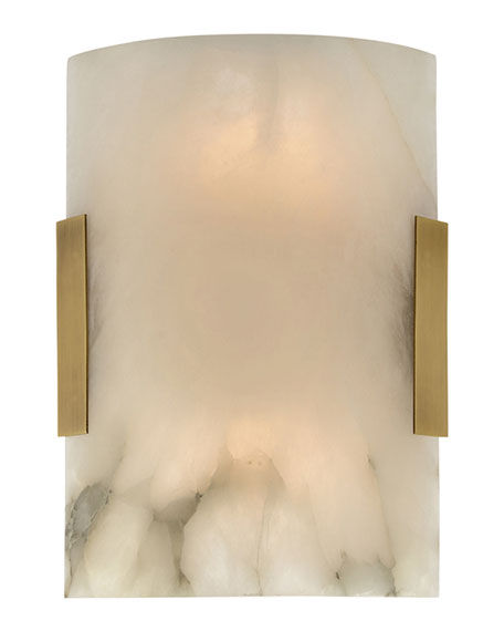 Estonia Alabaster Curved Wall Sconce - Luxury Living Collection