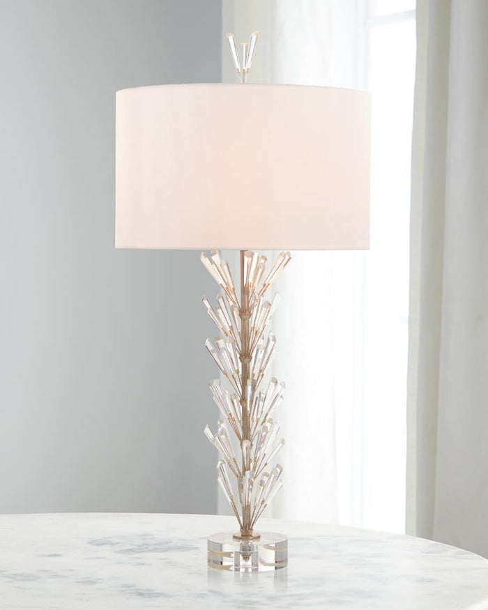 Barclay Crystal Wand Table Lamp - Luxury Living Collection
