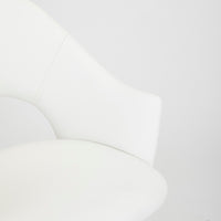 Charleigh White Leatherette Office Chair