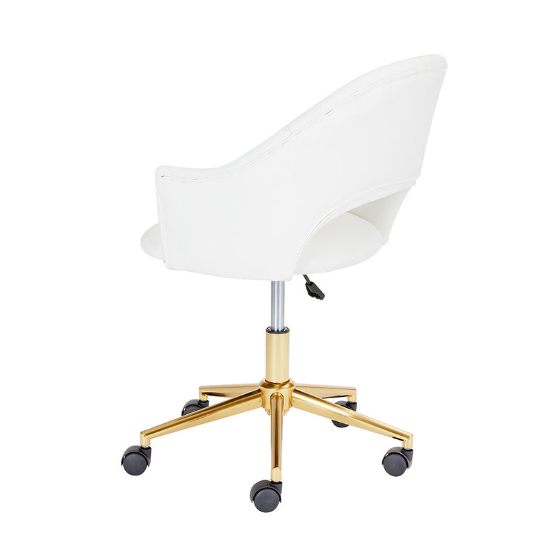 Charleigh White Leatherette Office Chair