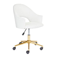 Charleigh White Leatherette Office Chair