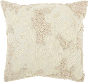 Zosia 18" x 18" Ivory Throw Pillow - Elegance Collection