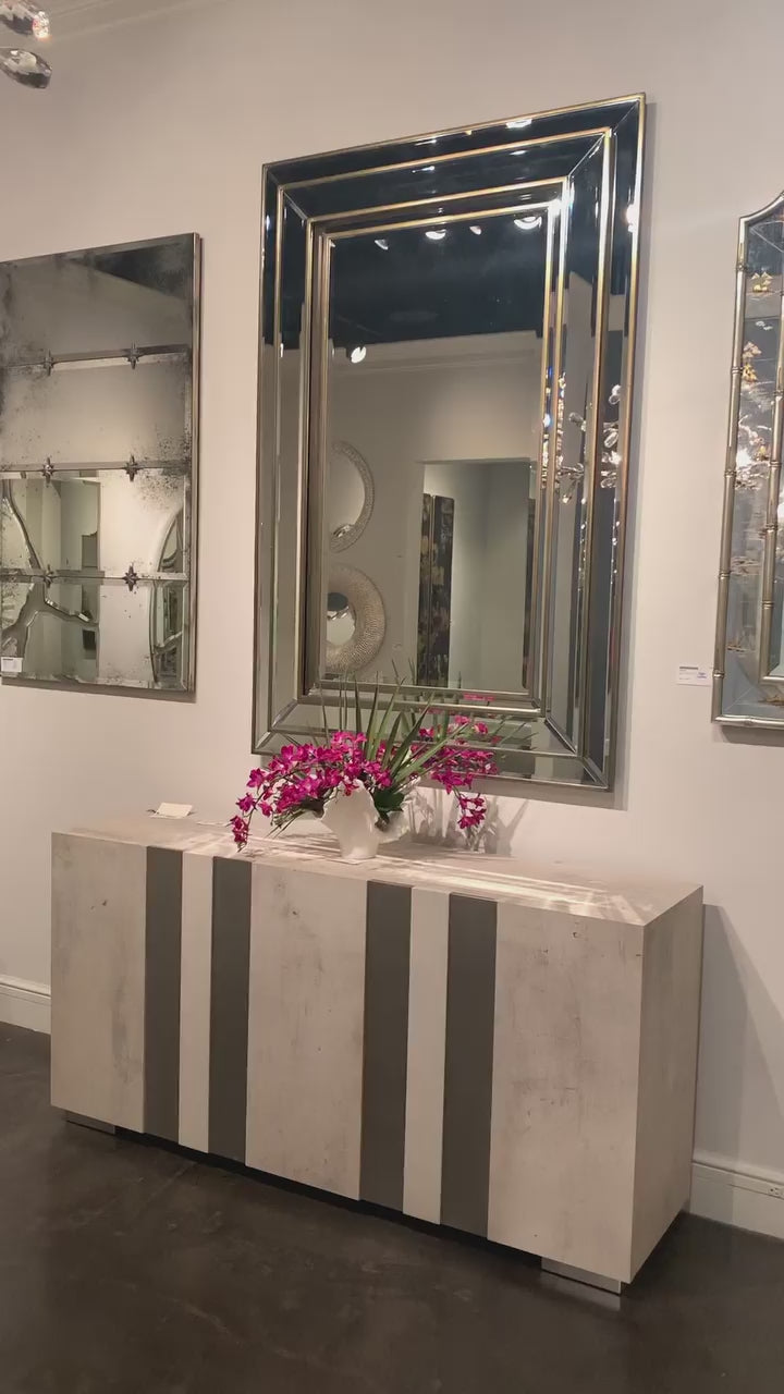 Mayan Pewter Silver Mirror - Luxury Living Collection