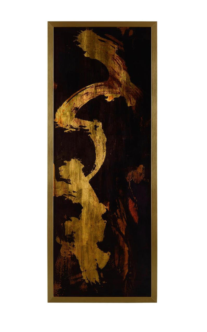Reverse Gold Leaf Wall Panel Painting I - Luxury Living Collection