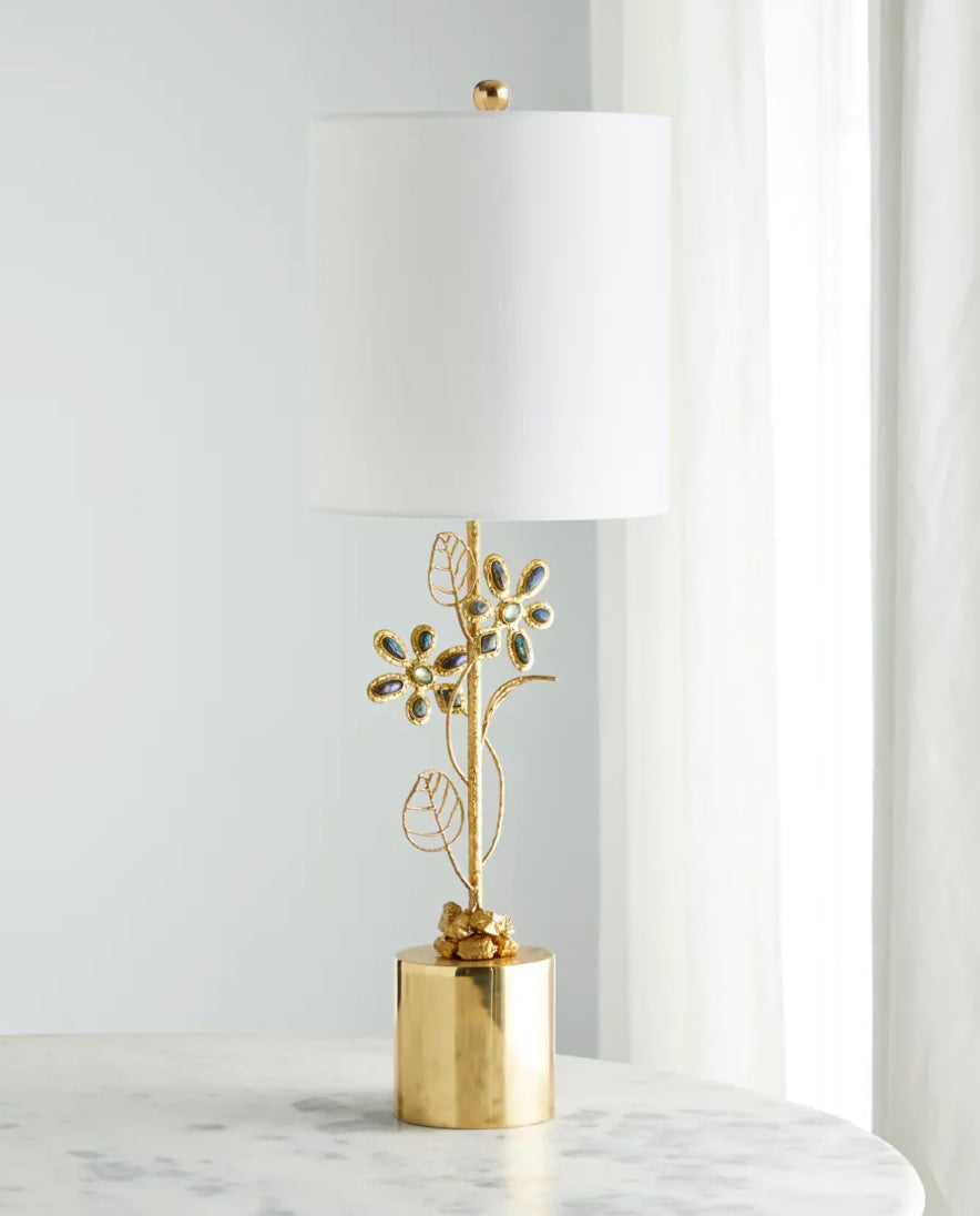 Rhiannon Blooming Gemstone Table Lamp - Luxury Living Collection