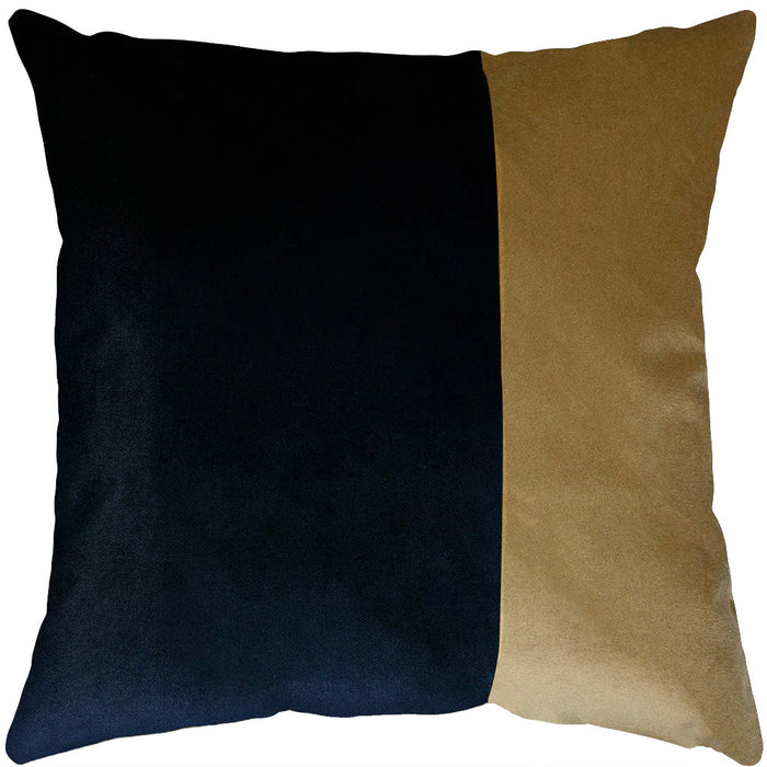 Blue & Camel Throw Pillow Cover - Designer Collection