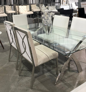 Amabilia Ivory Fabric Dining Chair