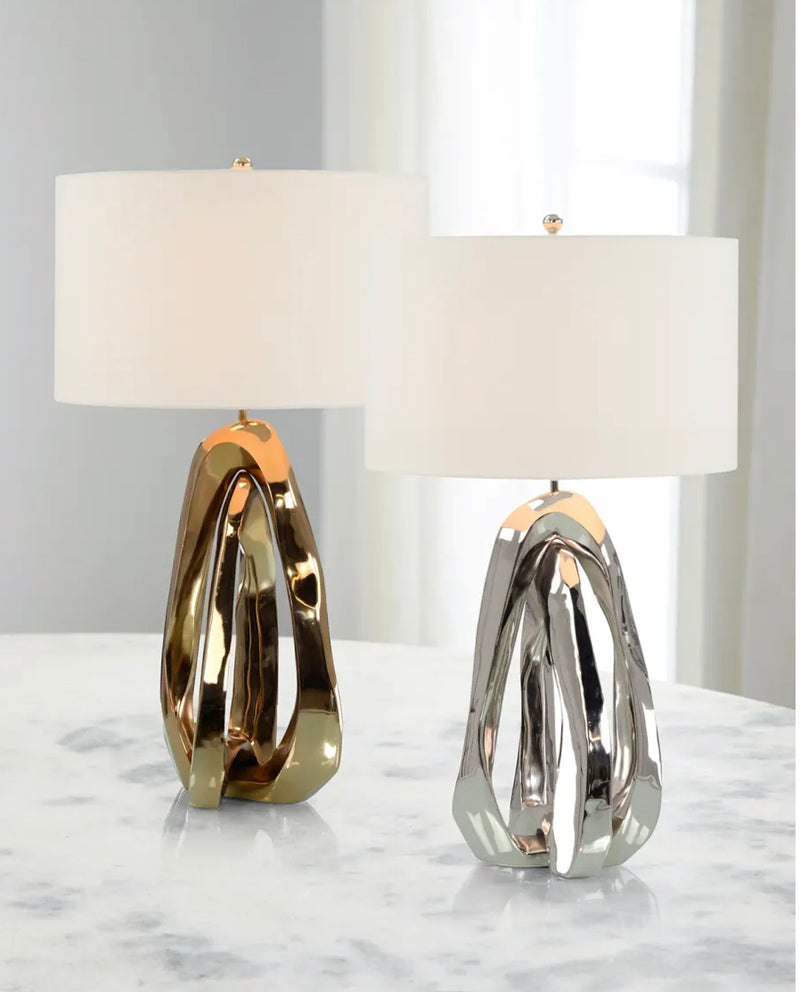 Serilda Amorphic Brass Table Lamp - Luxury Living Collection