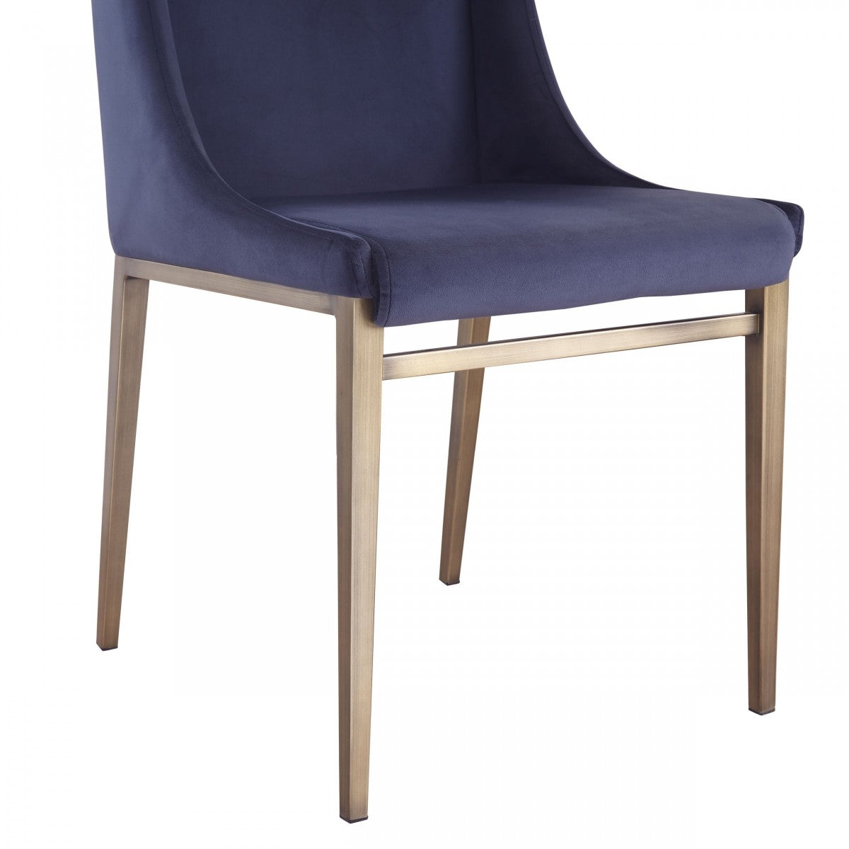 Sita Blue Velvet & Antique Brass Dining Chair (Set of 2)