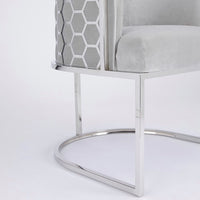 Cora Grey Velvet Chair