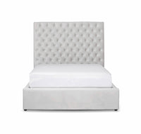 Monroe Light Grey Velvet Bed